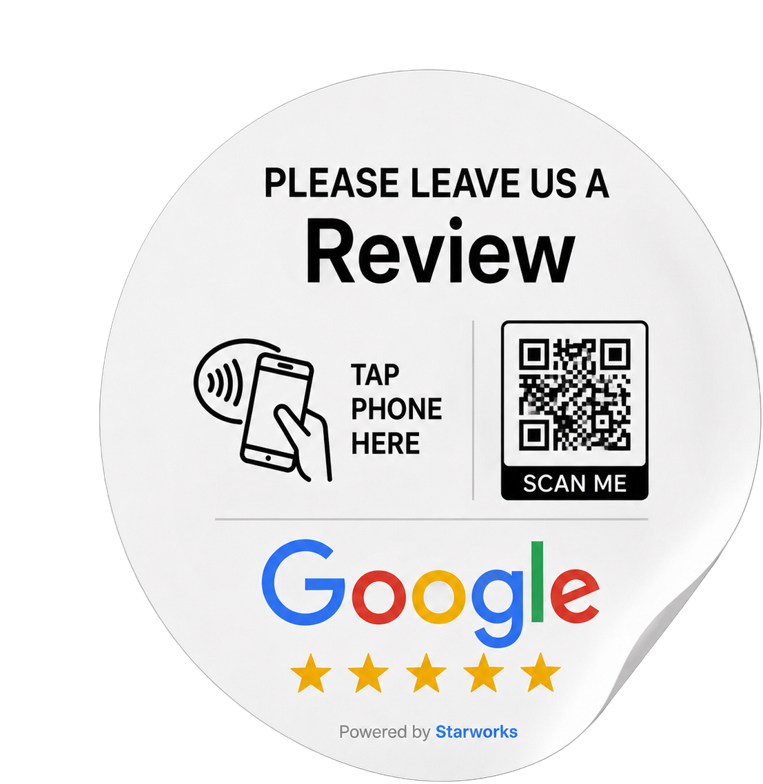 Tap-to-Review window sticker
